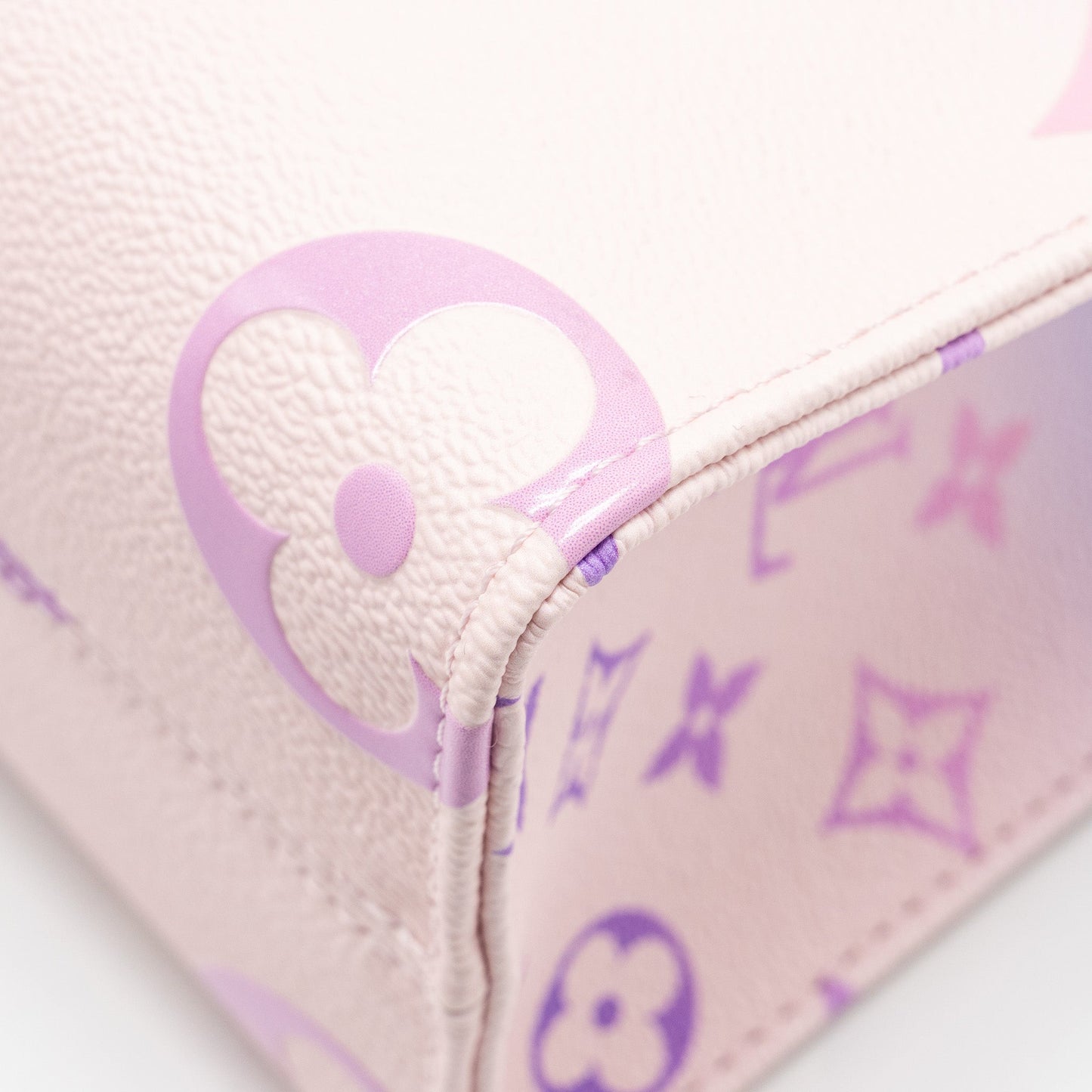Louis Vuitton onthego PM calfskin sunrise pastel multicolour pink / purple GHW