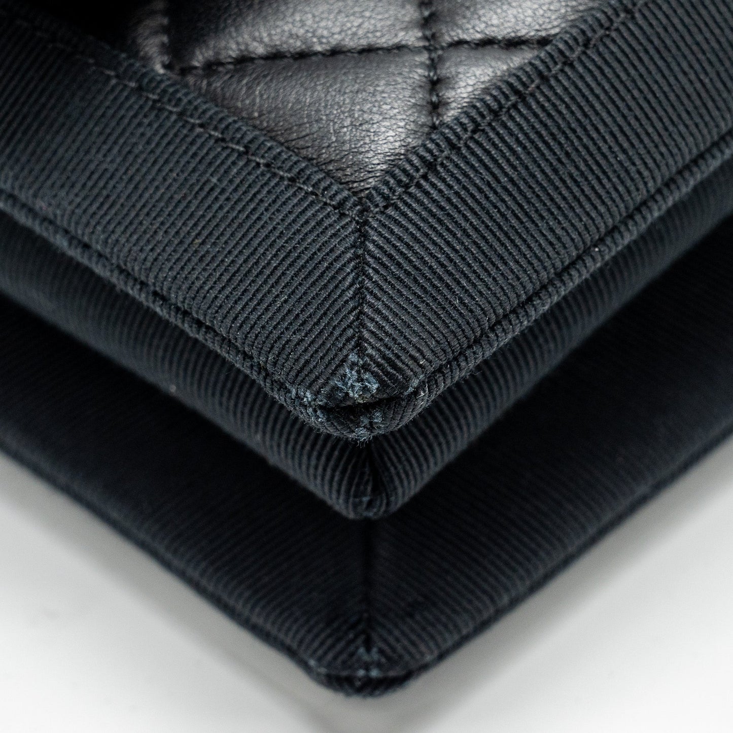 Chanel Quilted Flap Bag Lambskin/Fabric SO Black