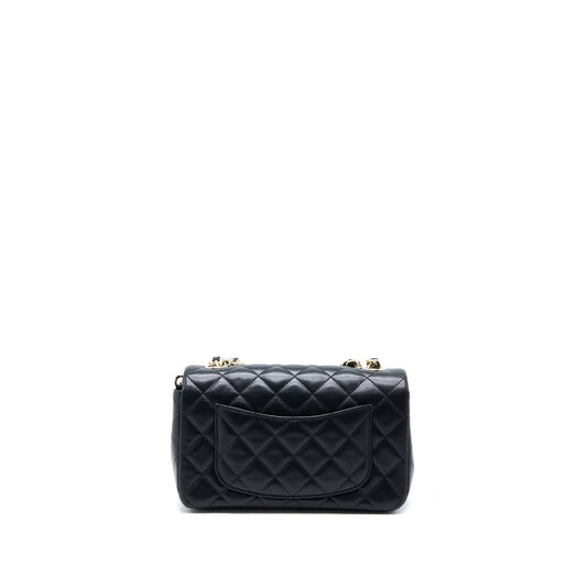 Chanel Mini Rectangular with coco bag charm Limited Edition Lambskin Black LGHW