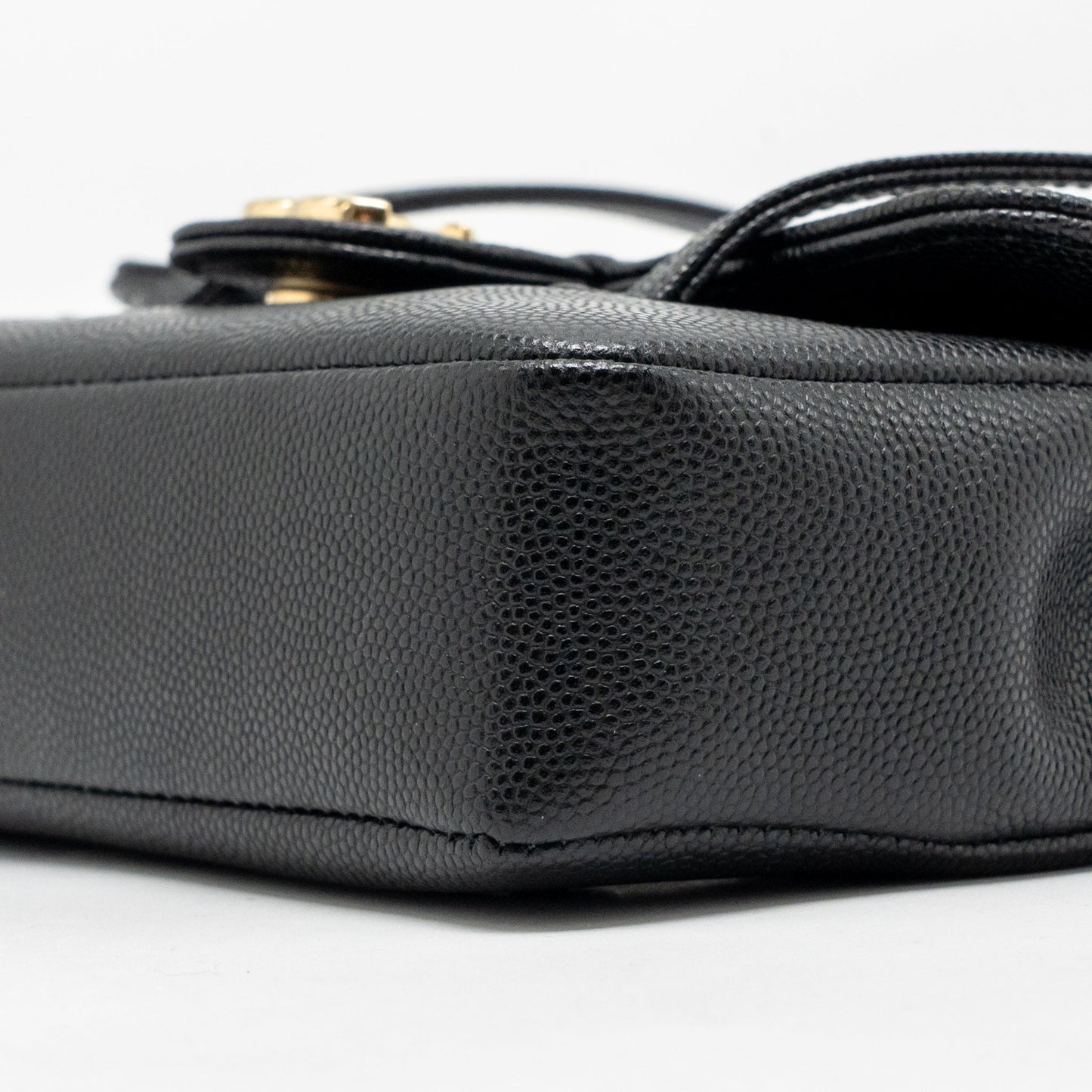 Chanel 26P Preppy Coco Clutch with Leather Strap Grained Shiny Calfskin Black GHW (Microchip)