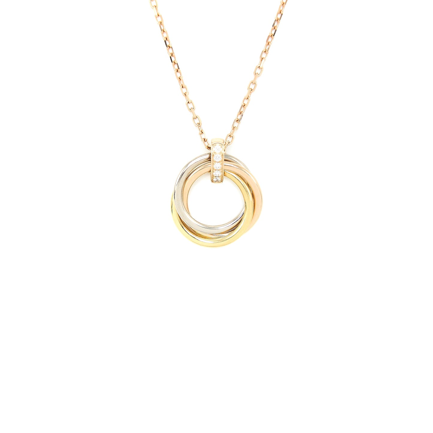 Cartier Trinity Necklace White Gold/Yellow Gold/Rose Gold/Diamonds