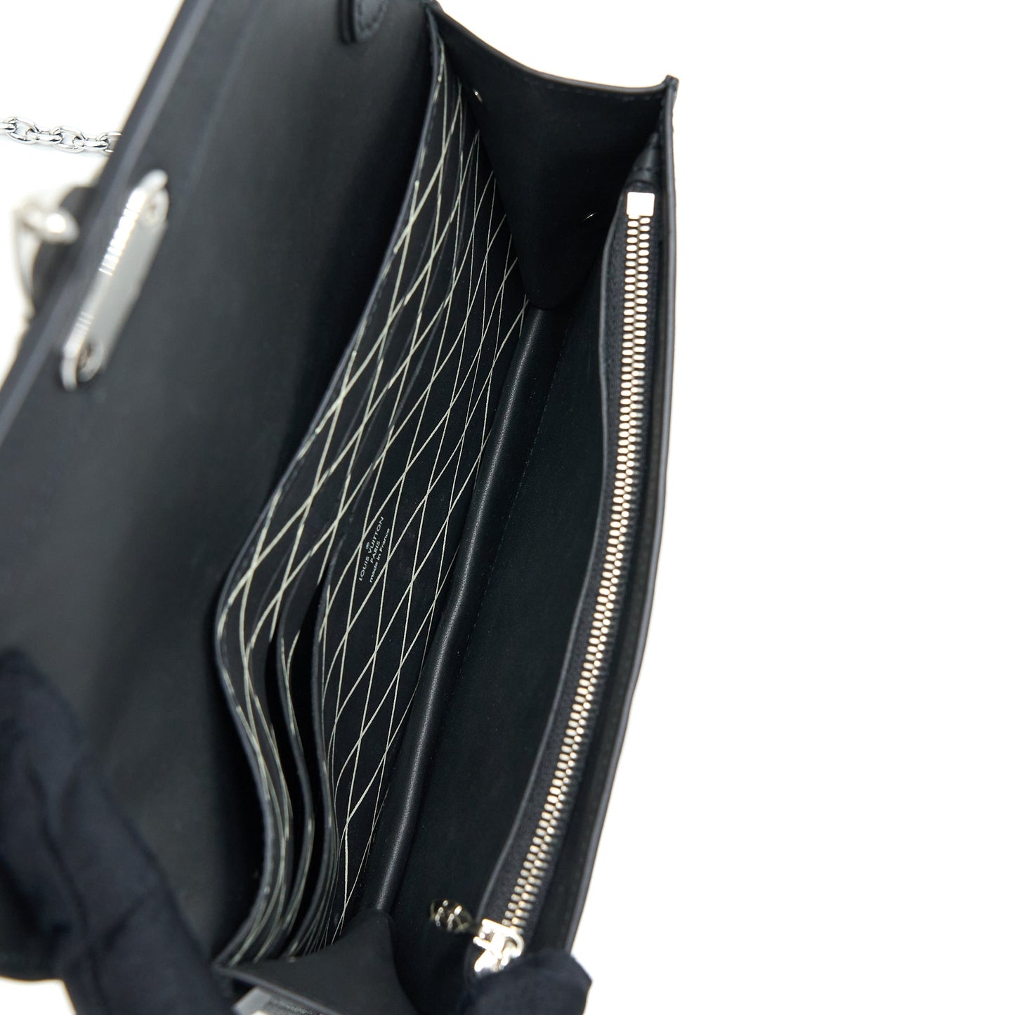 Louis Vuitton Trunk Chain Wallet Epi Black SHW