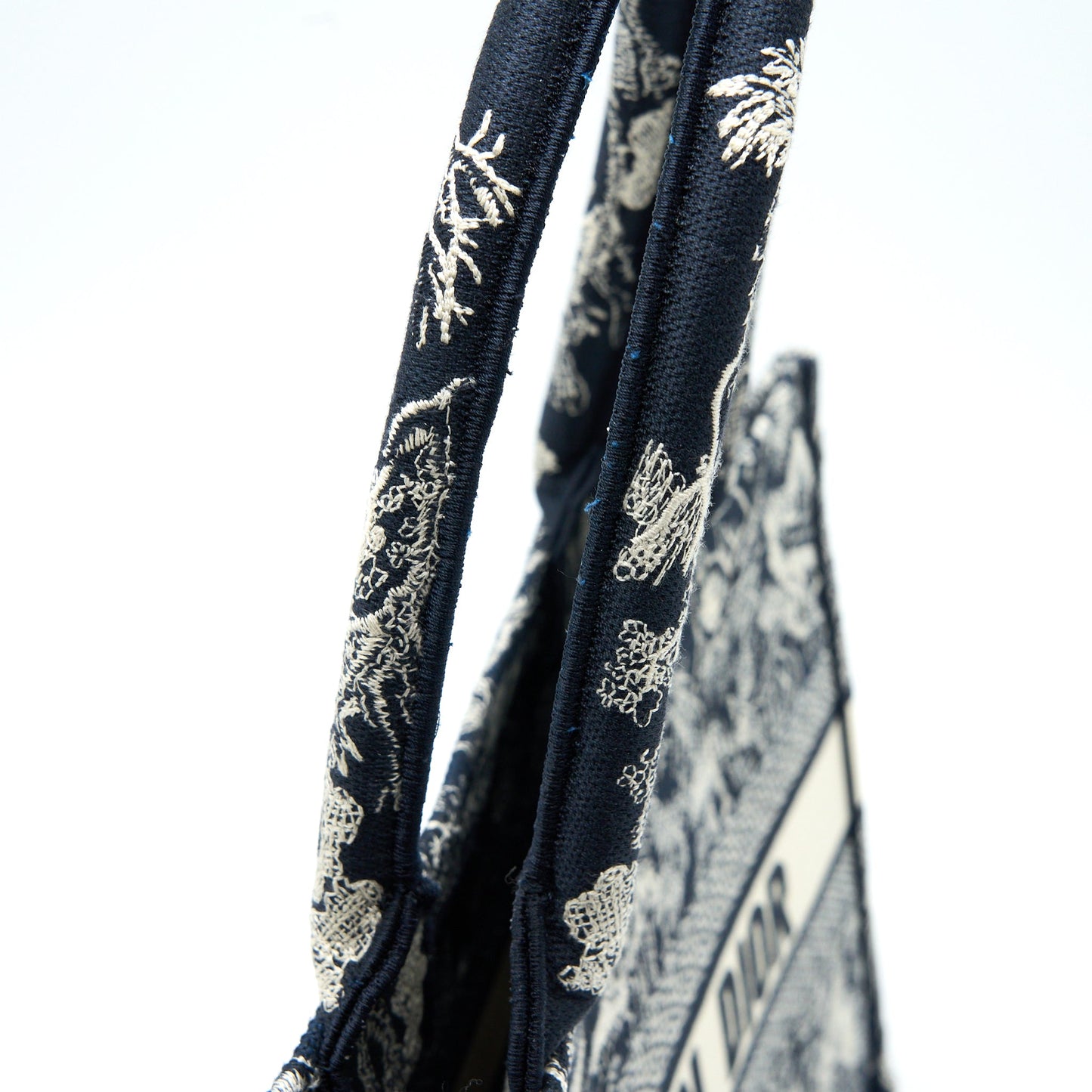 Dior Medium Book Tote Blue Toile De Jouy Embroidery