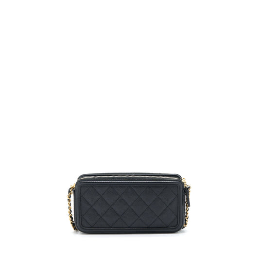 Chanel Filigree Long Wallet On Chain Caviar Black GHW