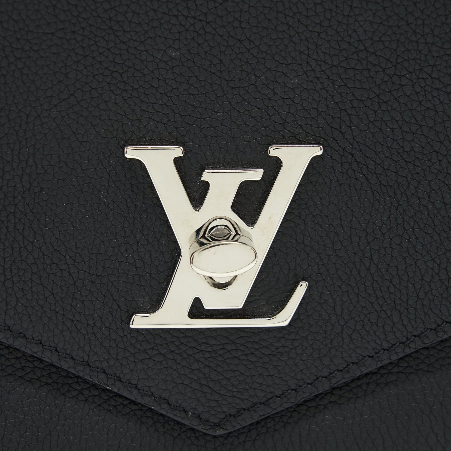 Louis Vuitton Mylockme Satchel Chain Bag Calfskin Black SHW