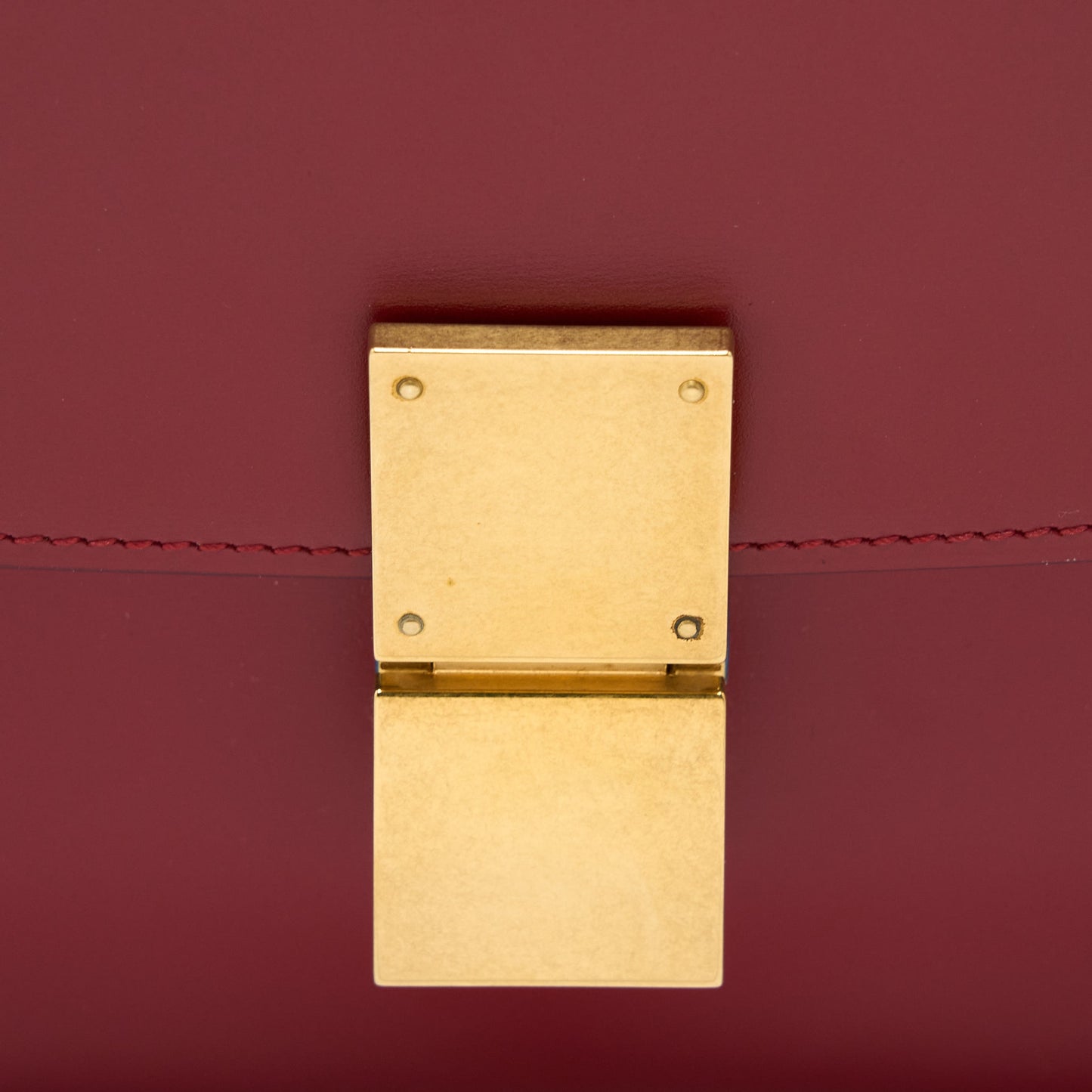 Celine Medium Classic Box Bag Calfskin Red GHW