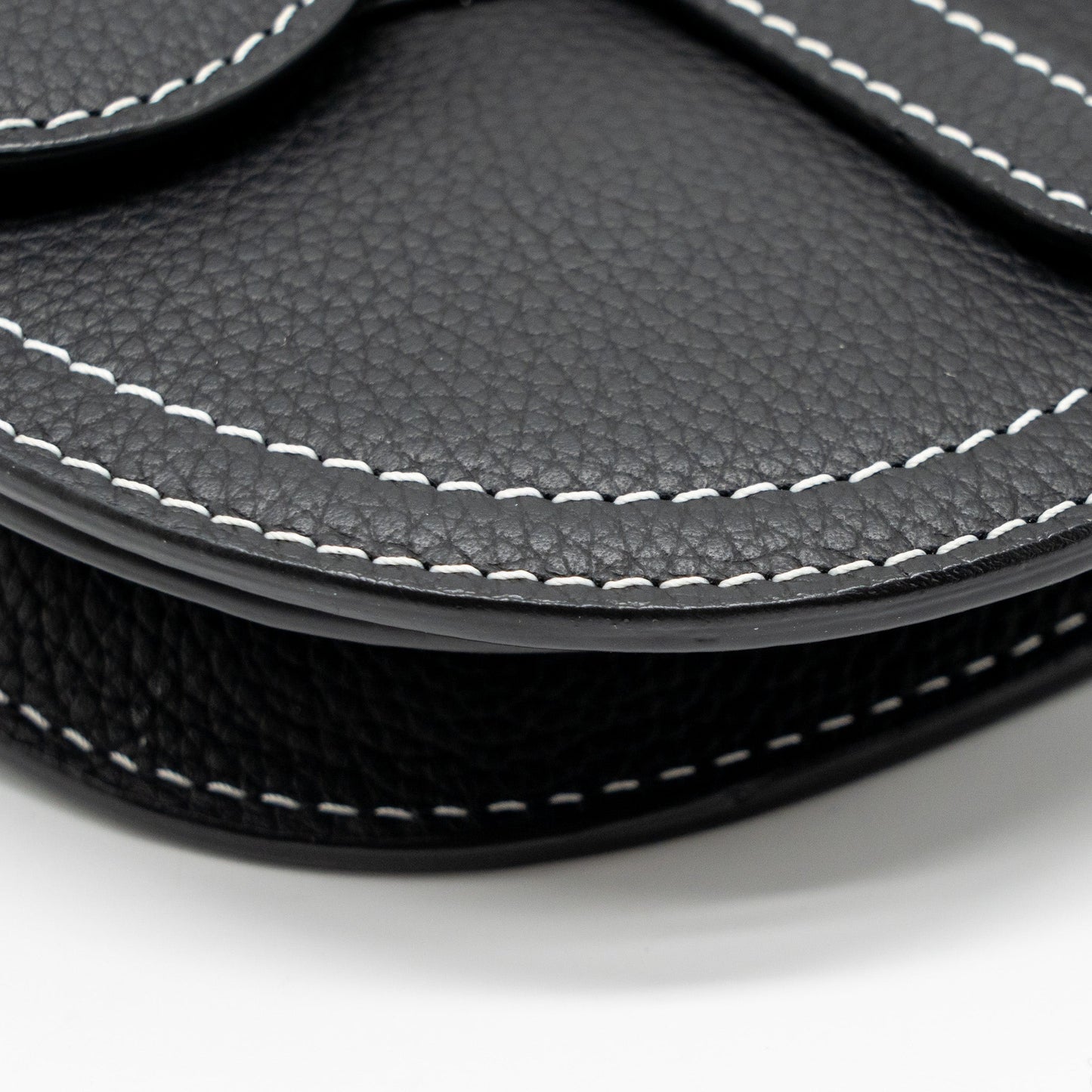 Dior x Kaws Pouch Saddle Bag Leather Black SHW