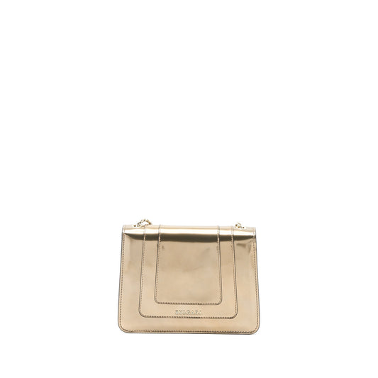 Bvlgari Serpenti Forever Shoulder Bag Patent Metallic Gold GHW
