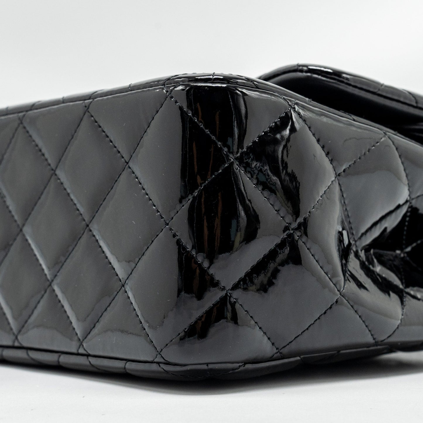 Chanel Jumbo Classic Double Flap Bag Patent Black SHW