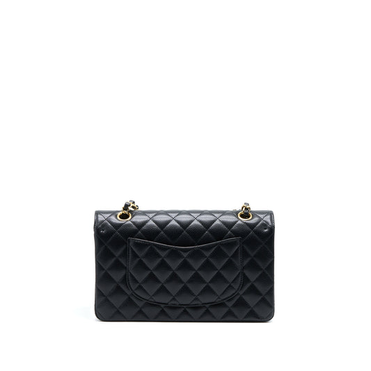 Chanel Medium Classic Double Flap Bag Caviar Black GHW (Microchip)