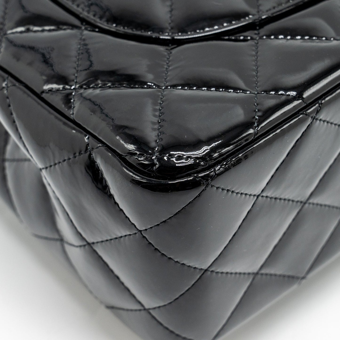 Chanel Jumbo Classic Double Flap Bag Patent Black SHW