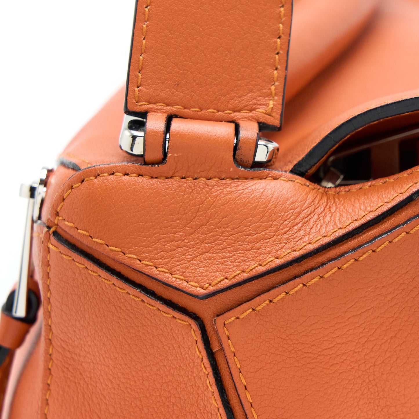 Loewe Medium Puzzle Bag Calfskin Orange SHW