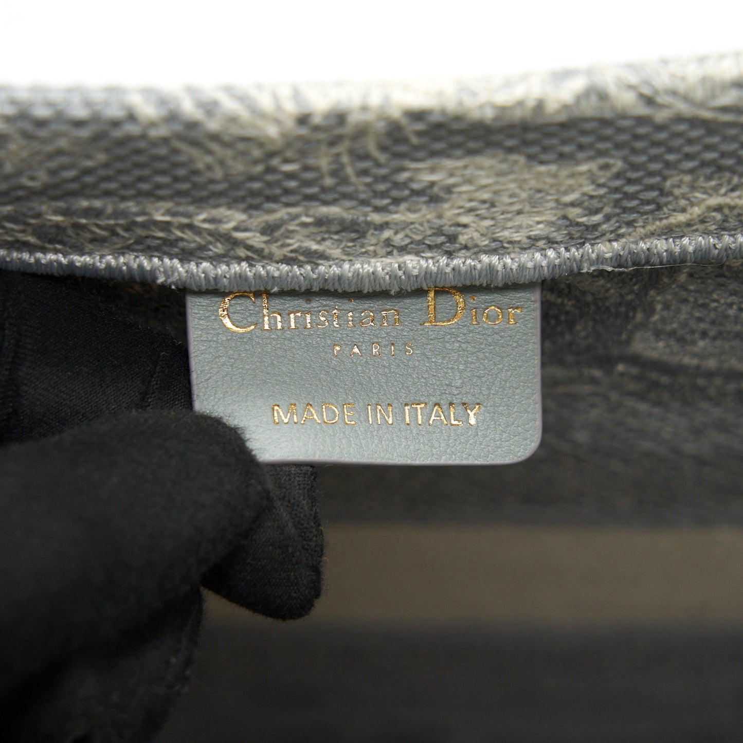 Dior Small Book Tote Gray Toile de Jouy Reverse Embroidery with an extra Small scarf