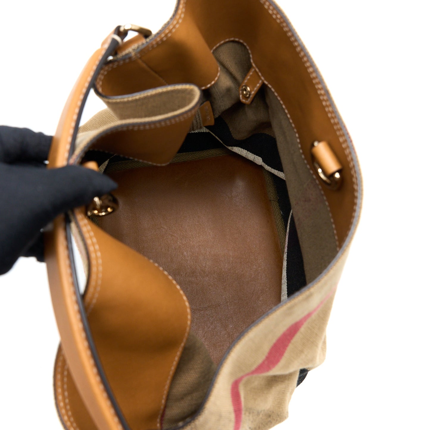 Burberry Bucket Bag Canvas Multicolour GHW