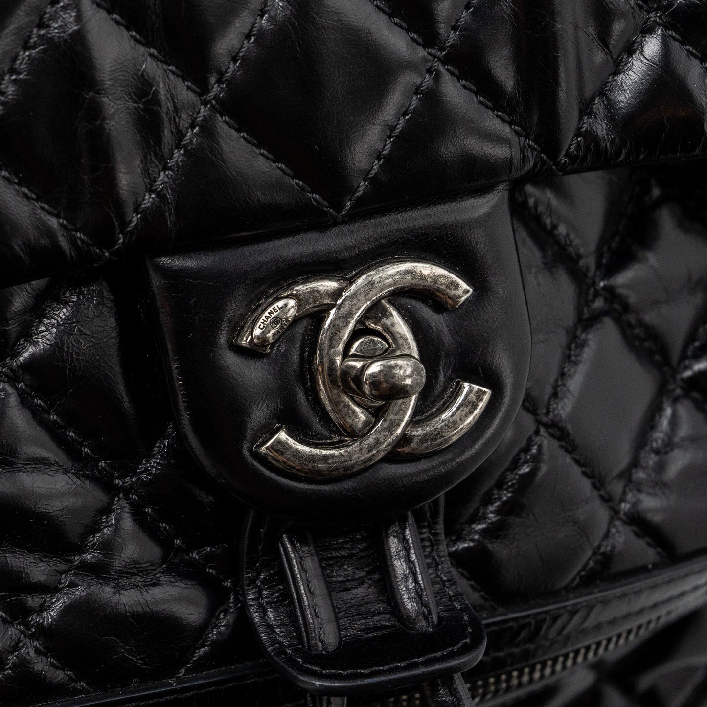 CHANEL Large QUILTED Mountain  BACKPACK CALFSKIN BLACK SHW
