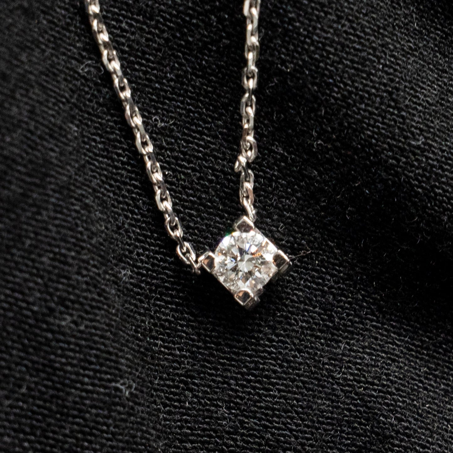Cartier Diamond necklace white gold, 0.22ct