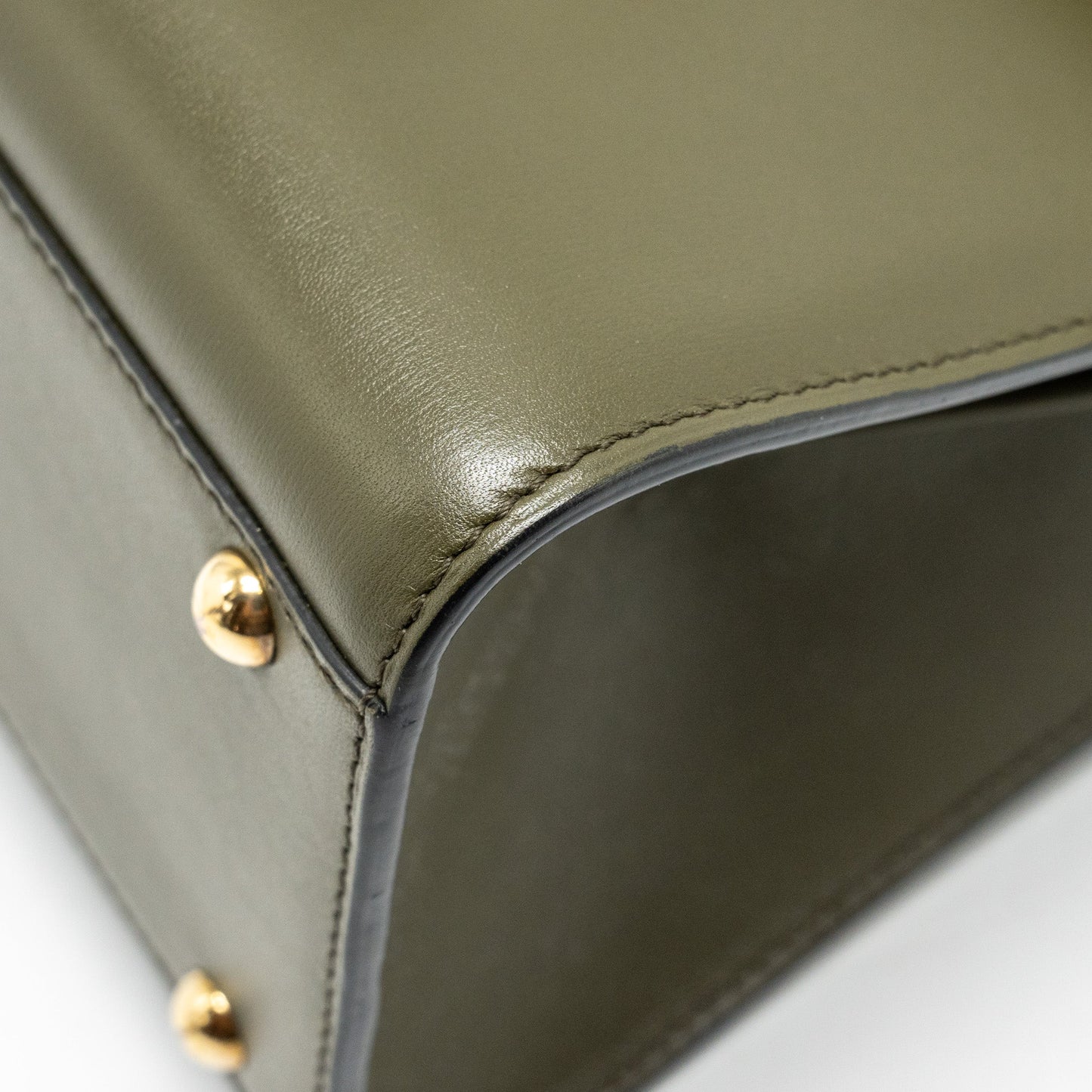 Delvaux Mini Brilliant Bag Calfskin Olive LGHW