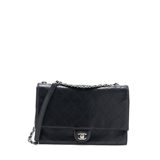 Chanel Quilted Flap Bag Lambskin Black SHW