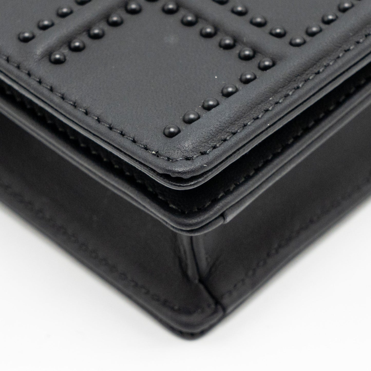 Dior Studded Diorama Wallet on Chain Leather So Black