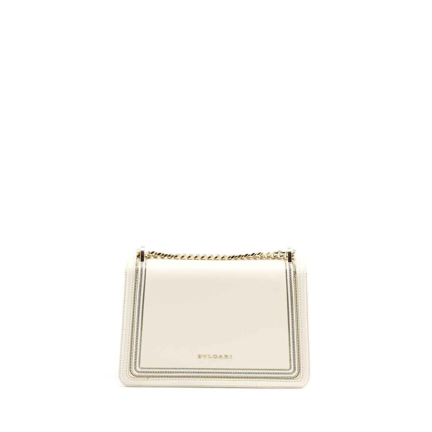 Bvlgari Serpenti Forever Flap Bag Limited Edition Calfskin White LGHW