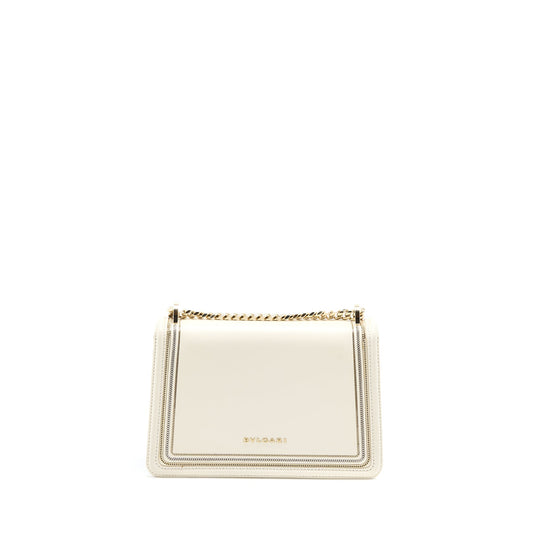 Bvlgari Serpenti Forever Flap Bag Limited Edition Calfskin White LGHW