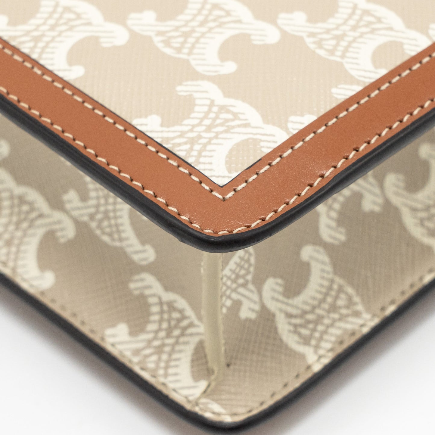 Celine Wallet on Chain Margo Triomphe Canvas/Calfskin GHW