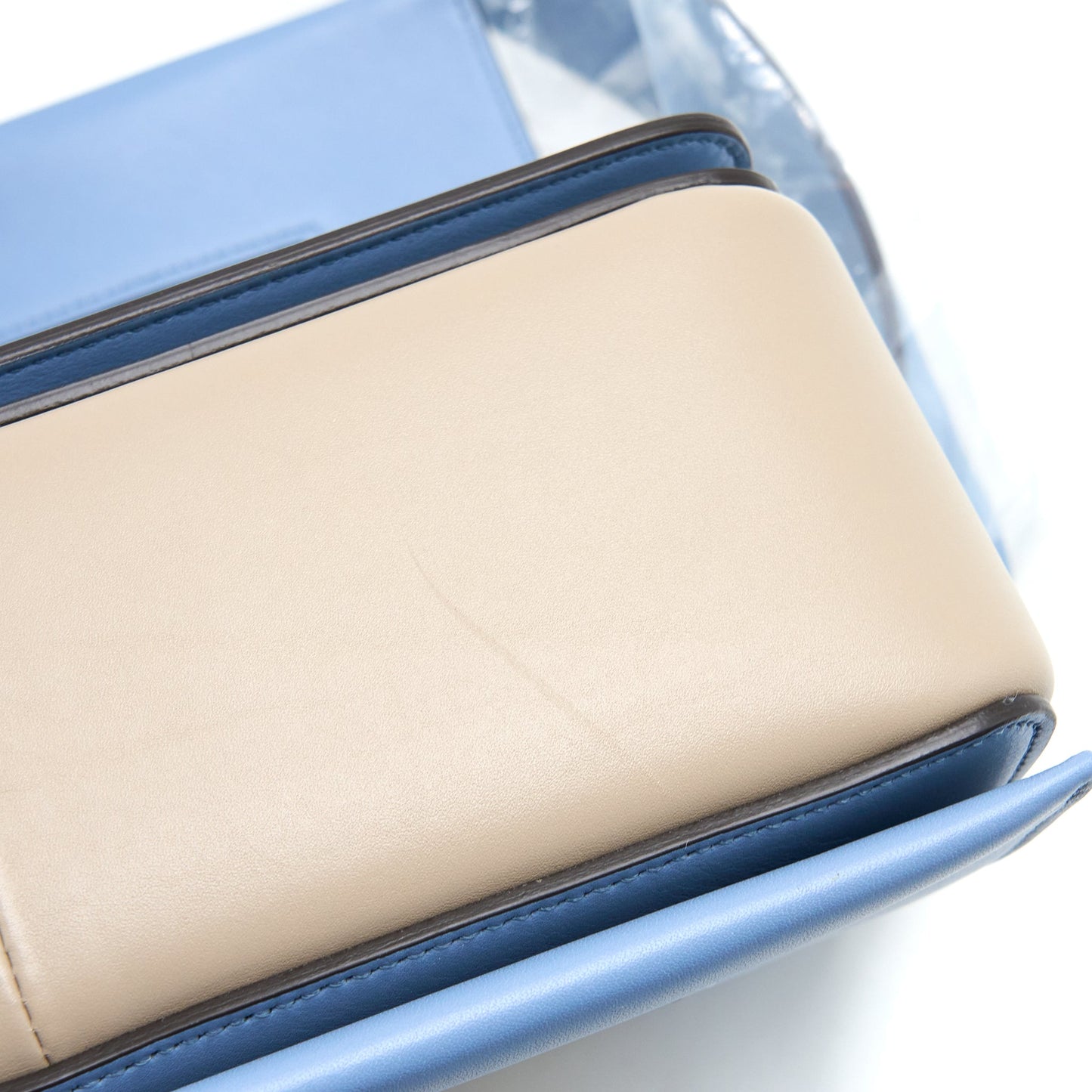 Celine Medium Frame Bag Multicolour Blue/Light Taupe GHW