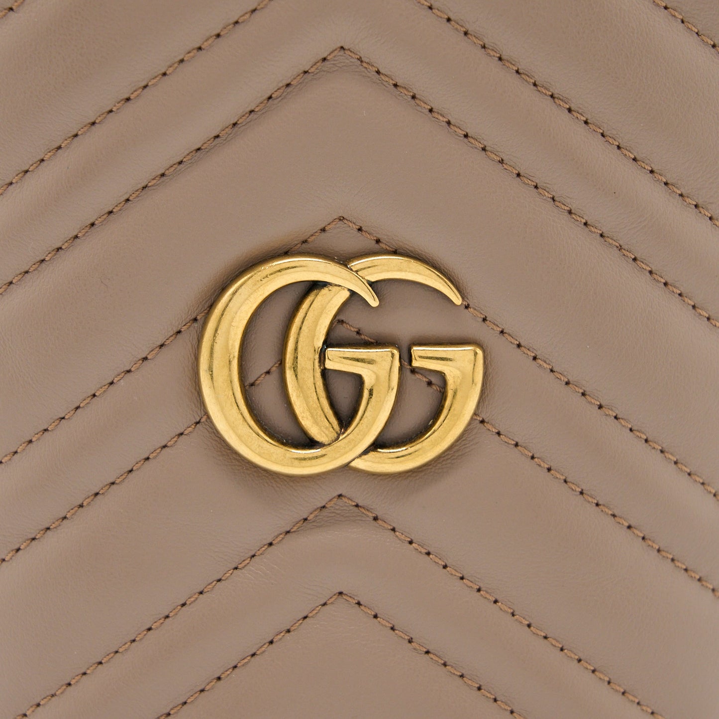 Gucci GG Marmont Mini Bucket Dark Beige GHW