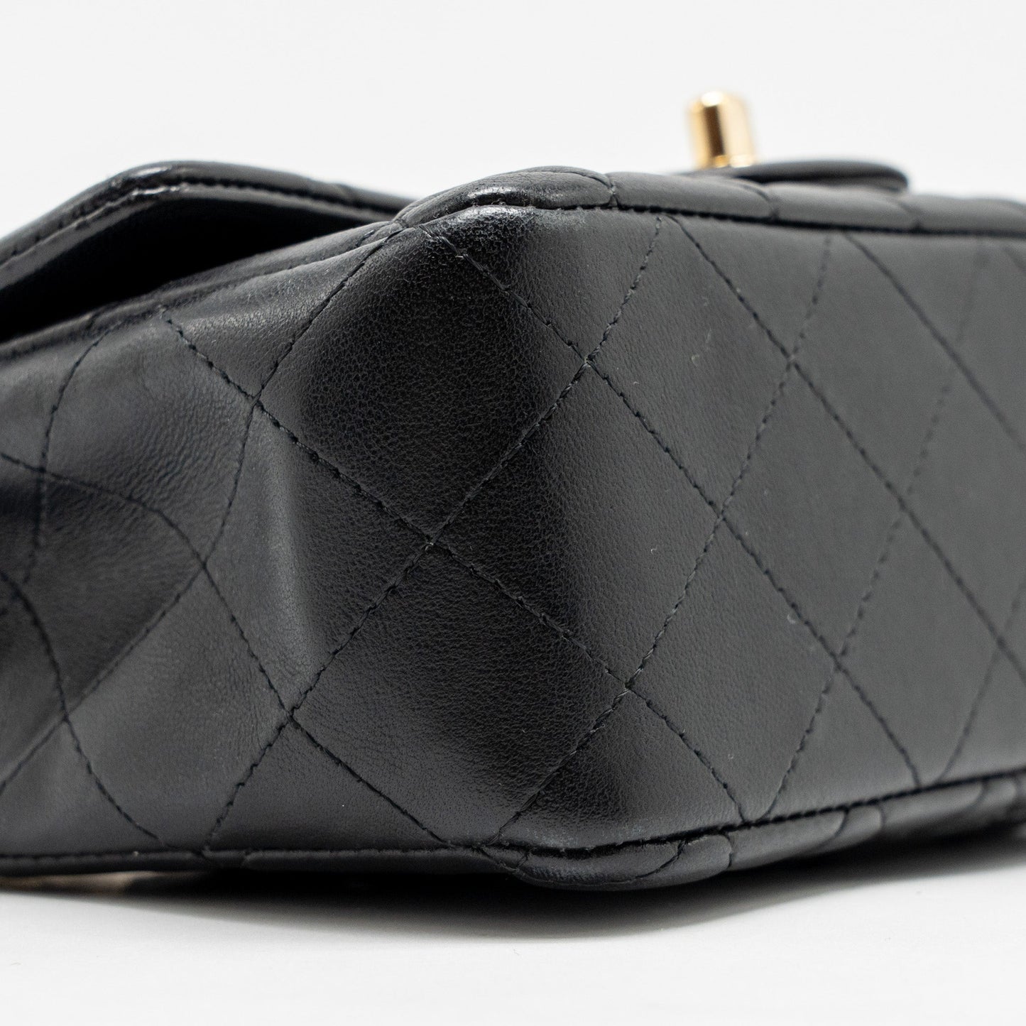 Chanel Mini Rectangular Flap Bag Lambskin Black LGHW