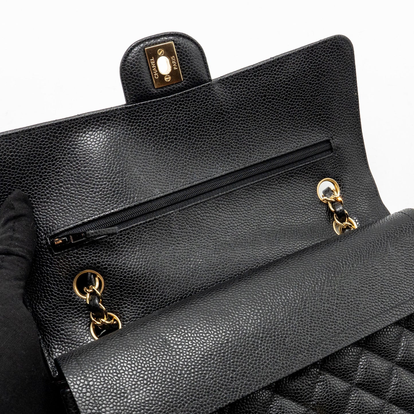 Chanel Medium Classic Double Flap Bag Caviar Black GHW