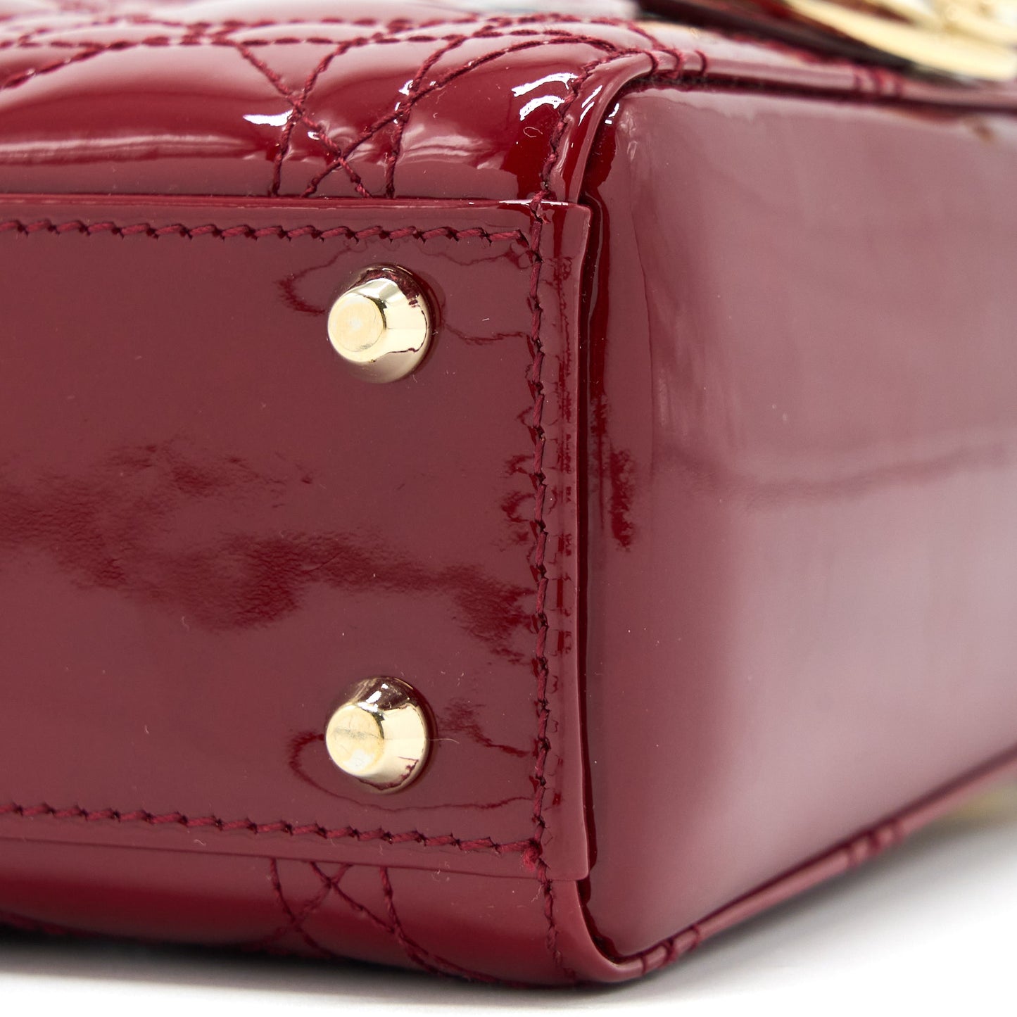 Dior Mini Lady Dior Patent Red GHW