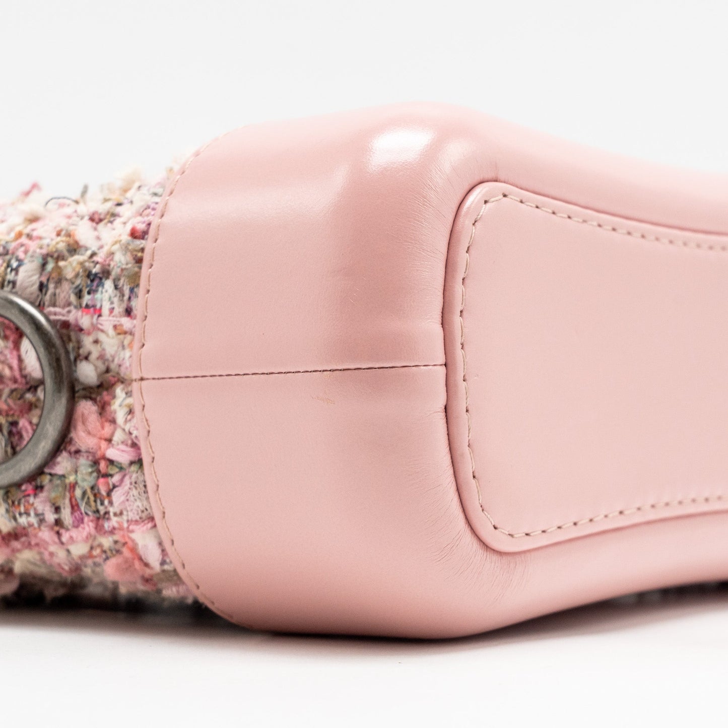 Chanel Small Gabrielle Hobo Bag Tweed/Shiny Calfskin Pink Multicoloured Hardware
