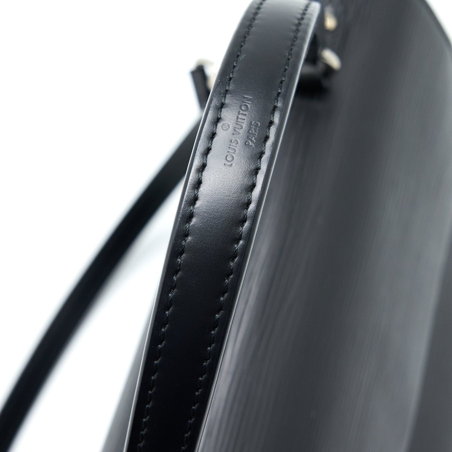 Louis Vuitton Cluny MM Epi Black SHW with Initial S.S