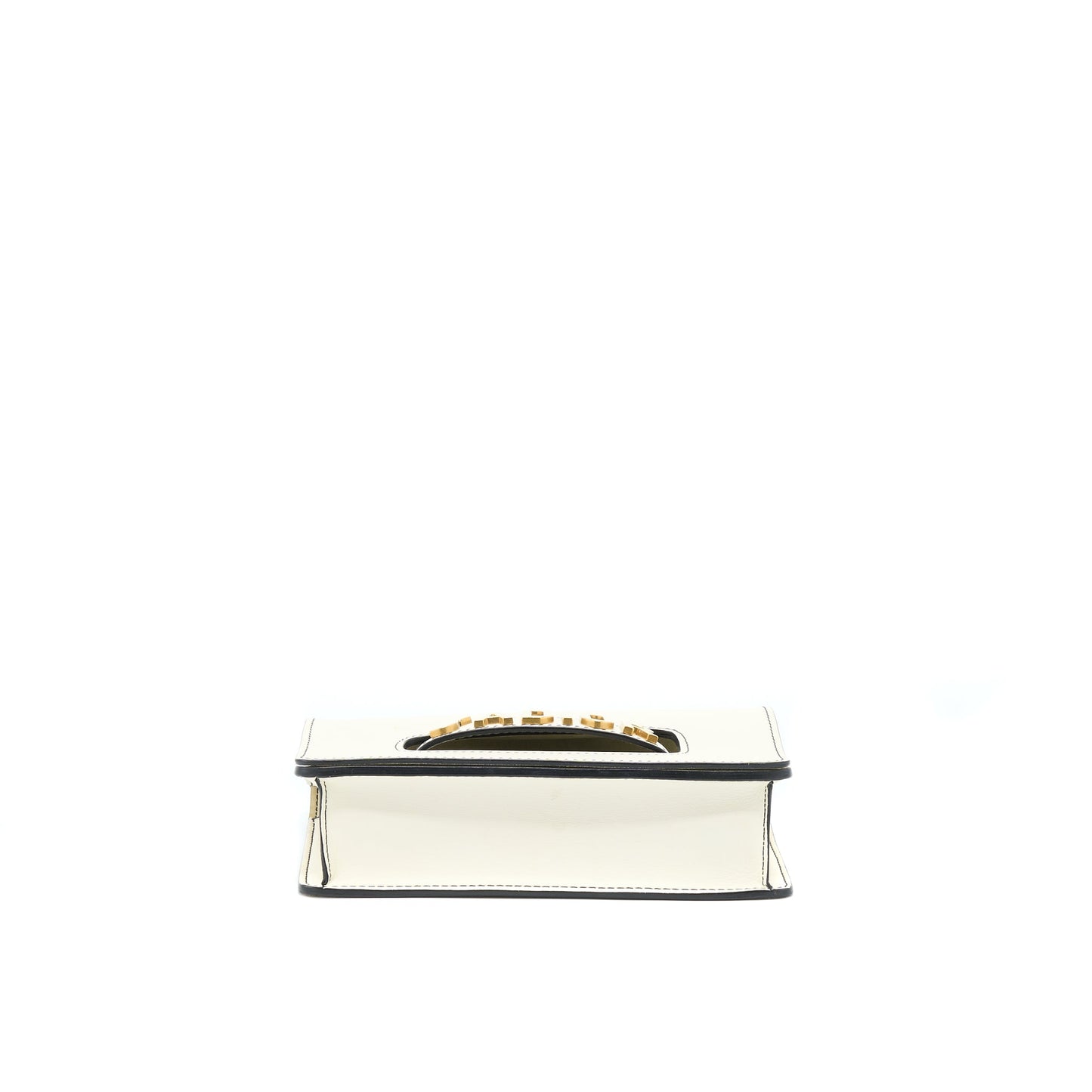 Dior Ja'Dior Flap Bag/ Clutch with Chain White GHW