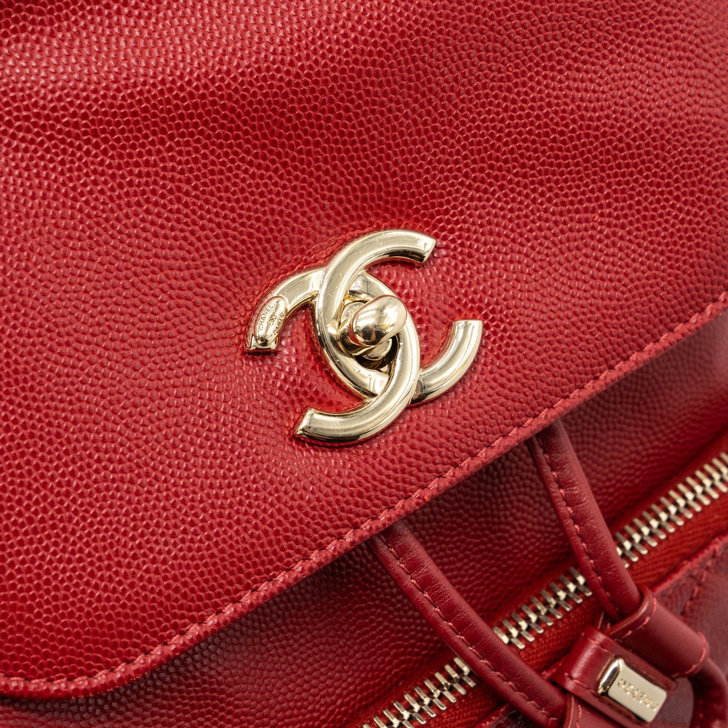 Chanel affinity backpack caviar red GHW