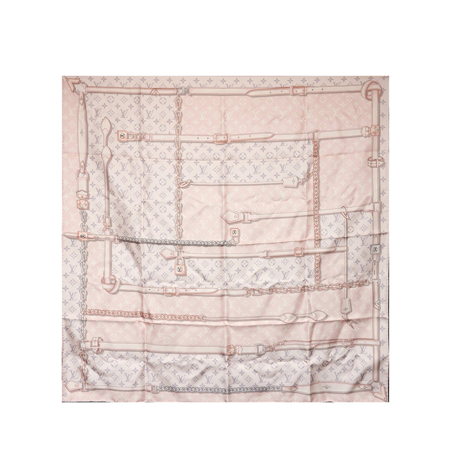 Louis Vuitton Silk Scarf Monogram Pink/Multicolour