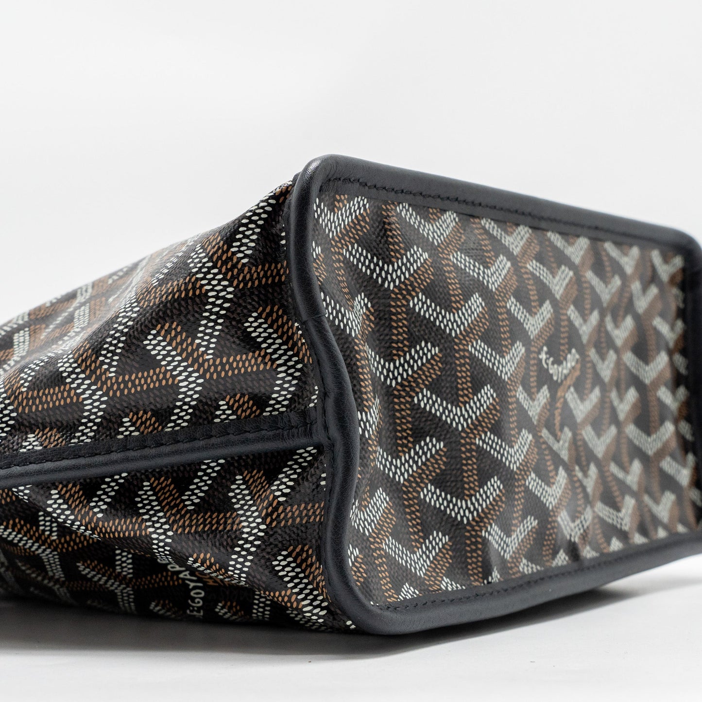 Goyard Mini Anjou Tote Goyardline Canvas/Leather Black SHW