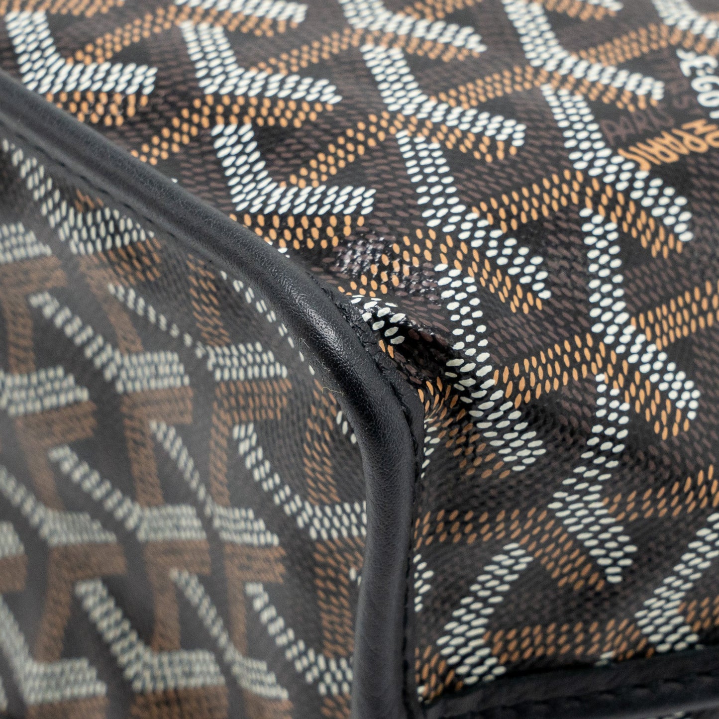 Goyard Mini Anjou Tote Goyardline Canvas/Leather Black SHW