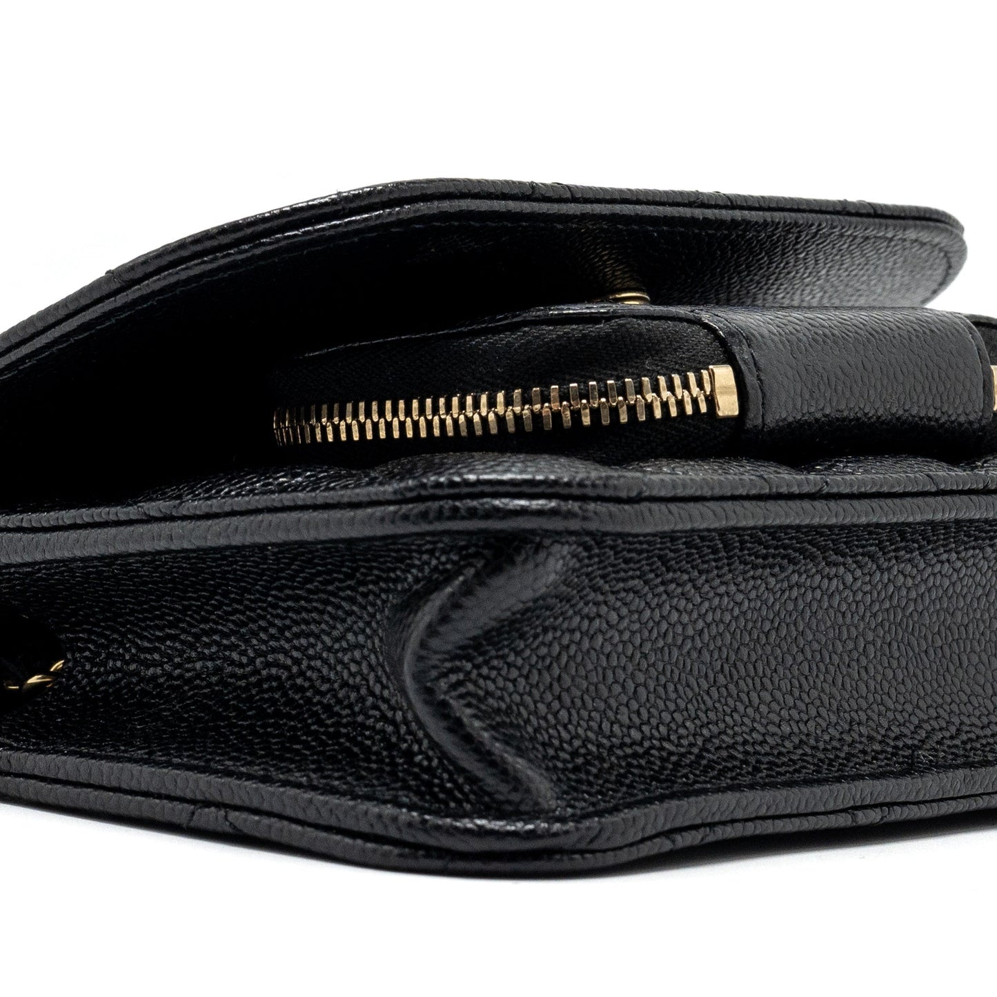 Chanel mini business affinity flap bag with chain caviar black LGHW (microchip)