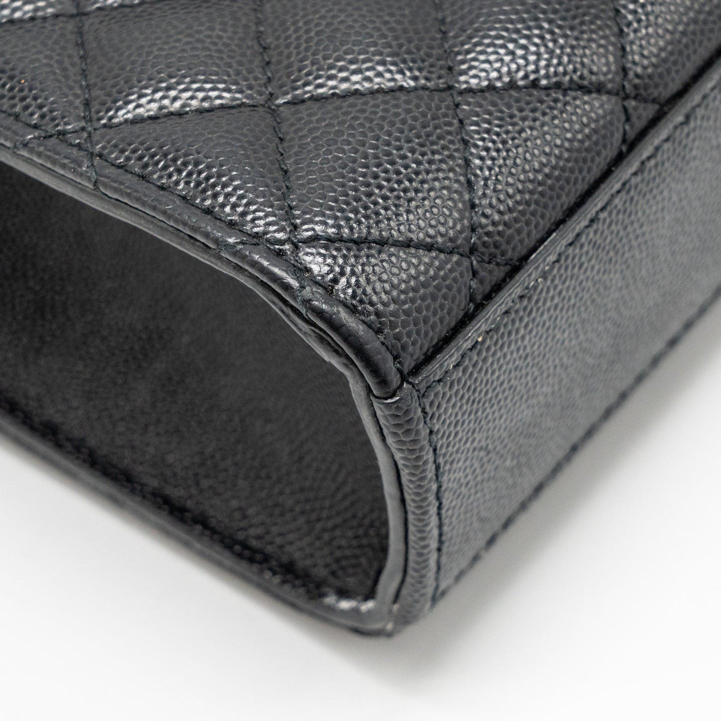 Saint Laurent/YSL Medium Envelope Bag Calfskin Black GHW