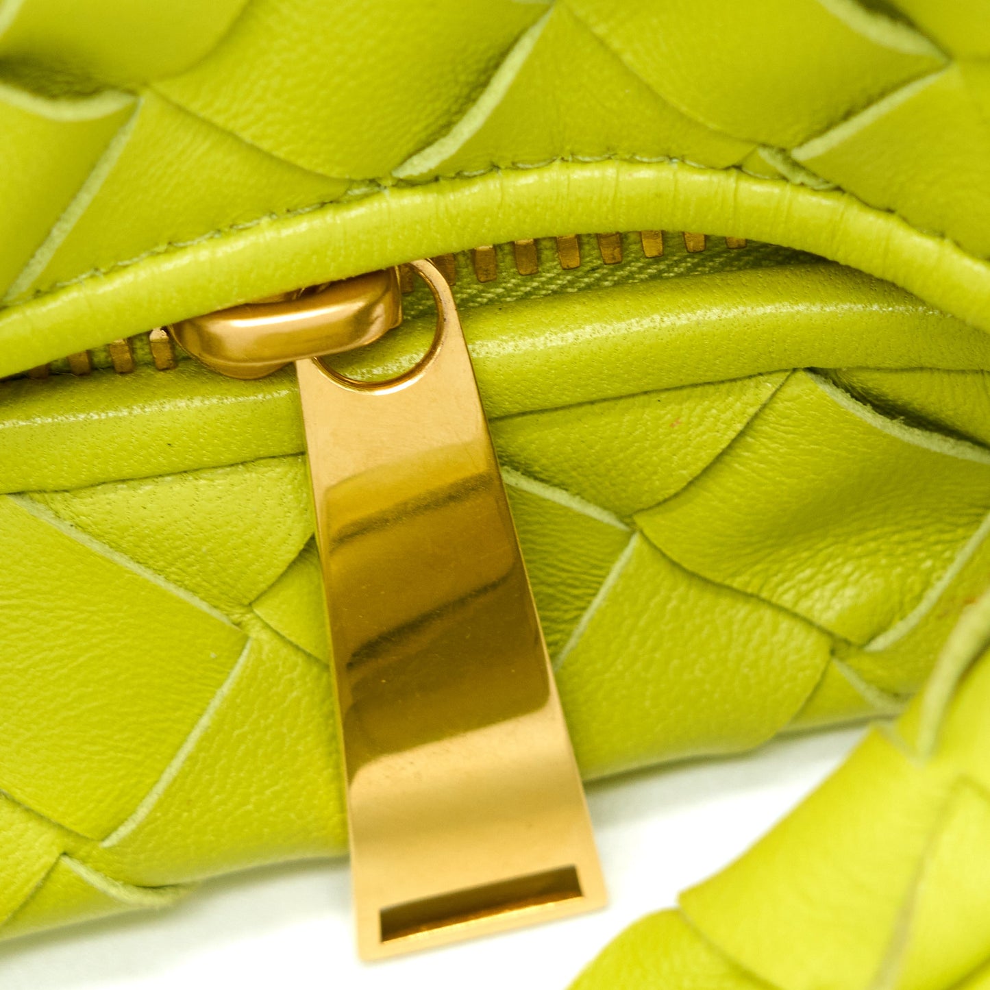 Bottega Veneta Mini Jodie Kiwi GHW