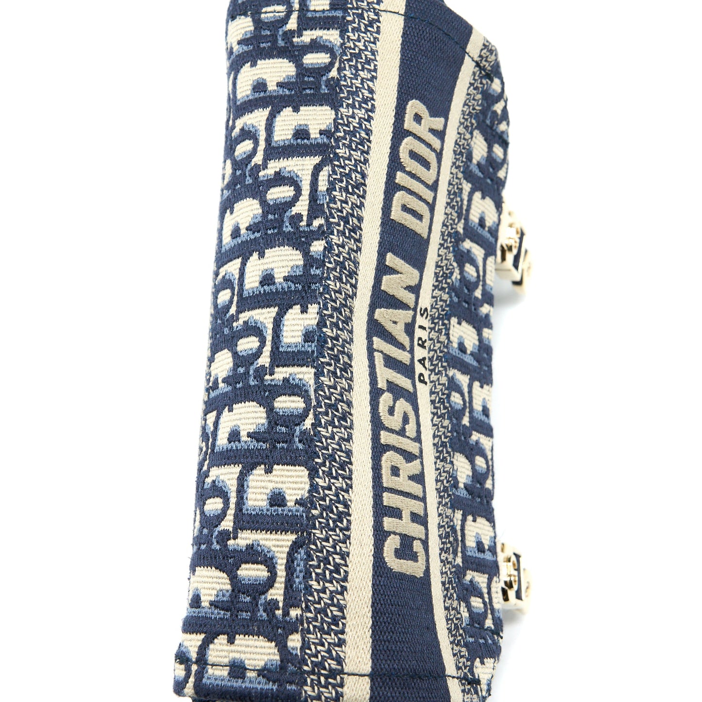Dior Small Diorcamp Bag Blue Oblique Embroidery LGHW