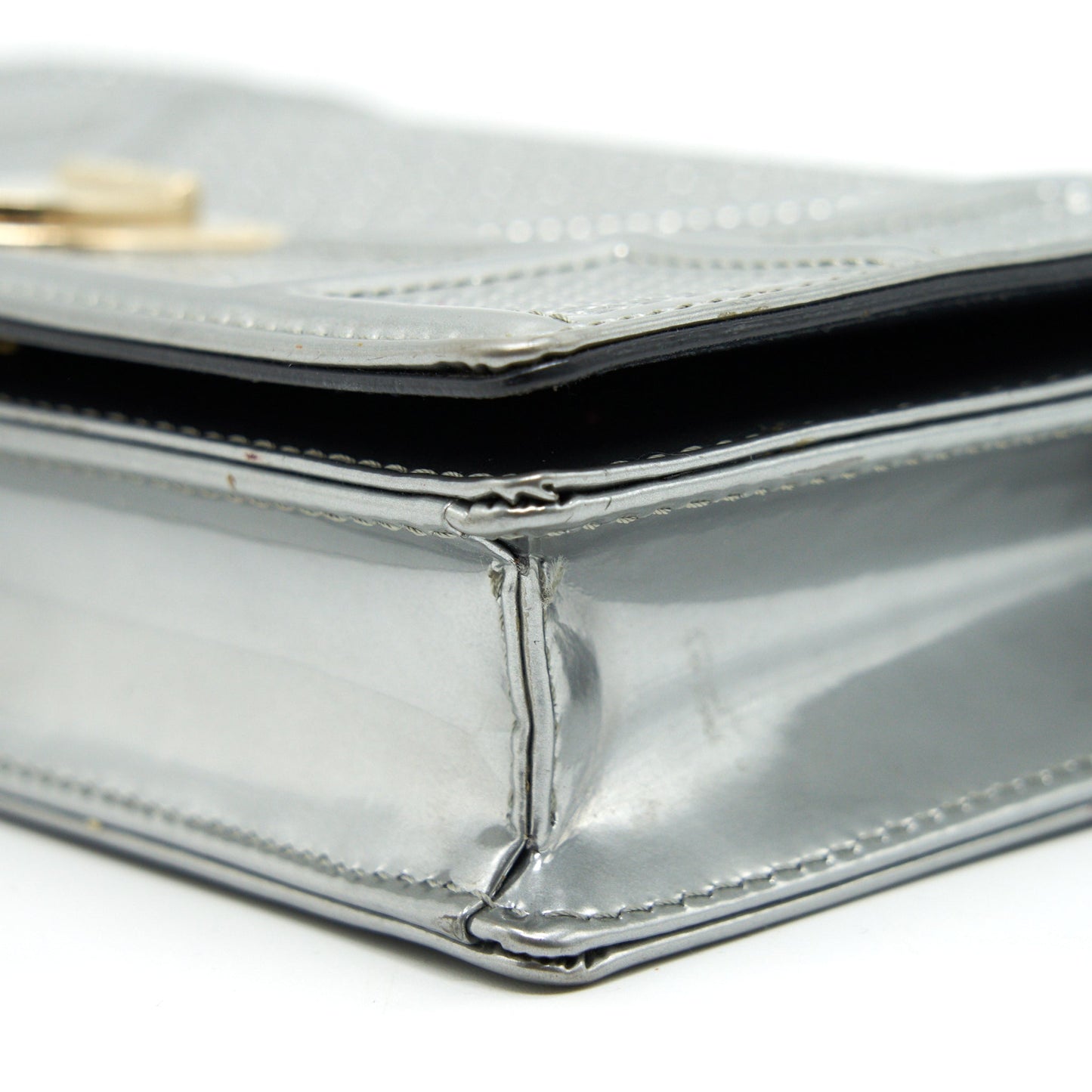 Dior Diorama Wallet on Chain Metallic Silver GHW