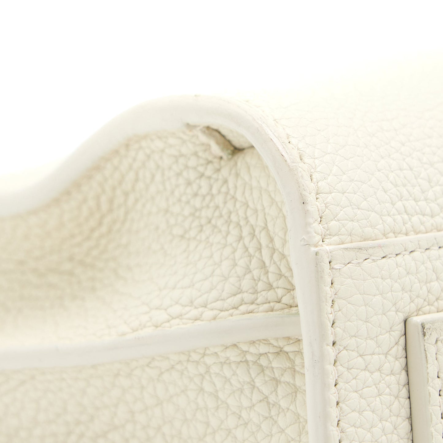 Saint Laurent Sac De Jour Tote Bag Calfskin White SHW