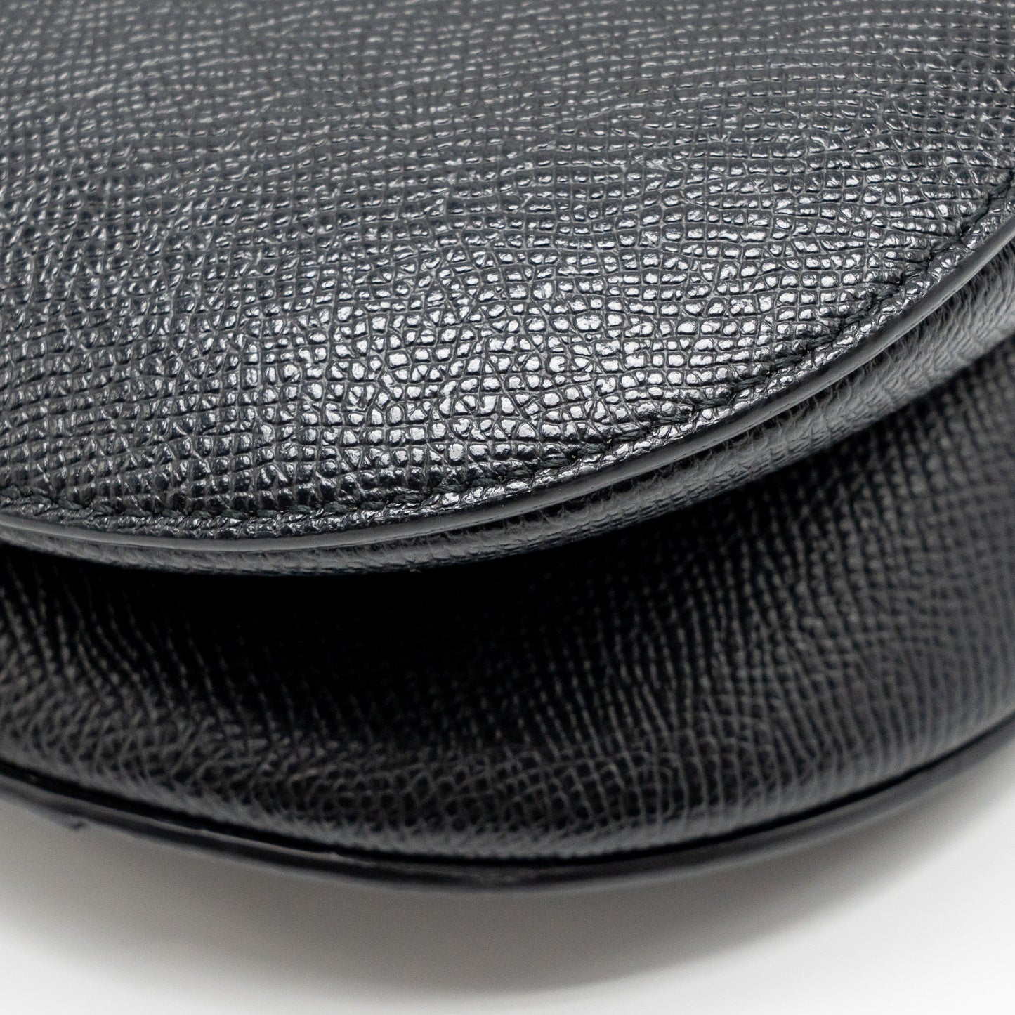 Dior Saddle Bag with Strap Grained Calfskin Black GHW