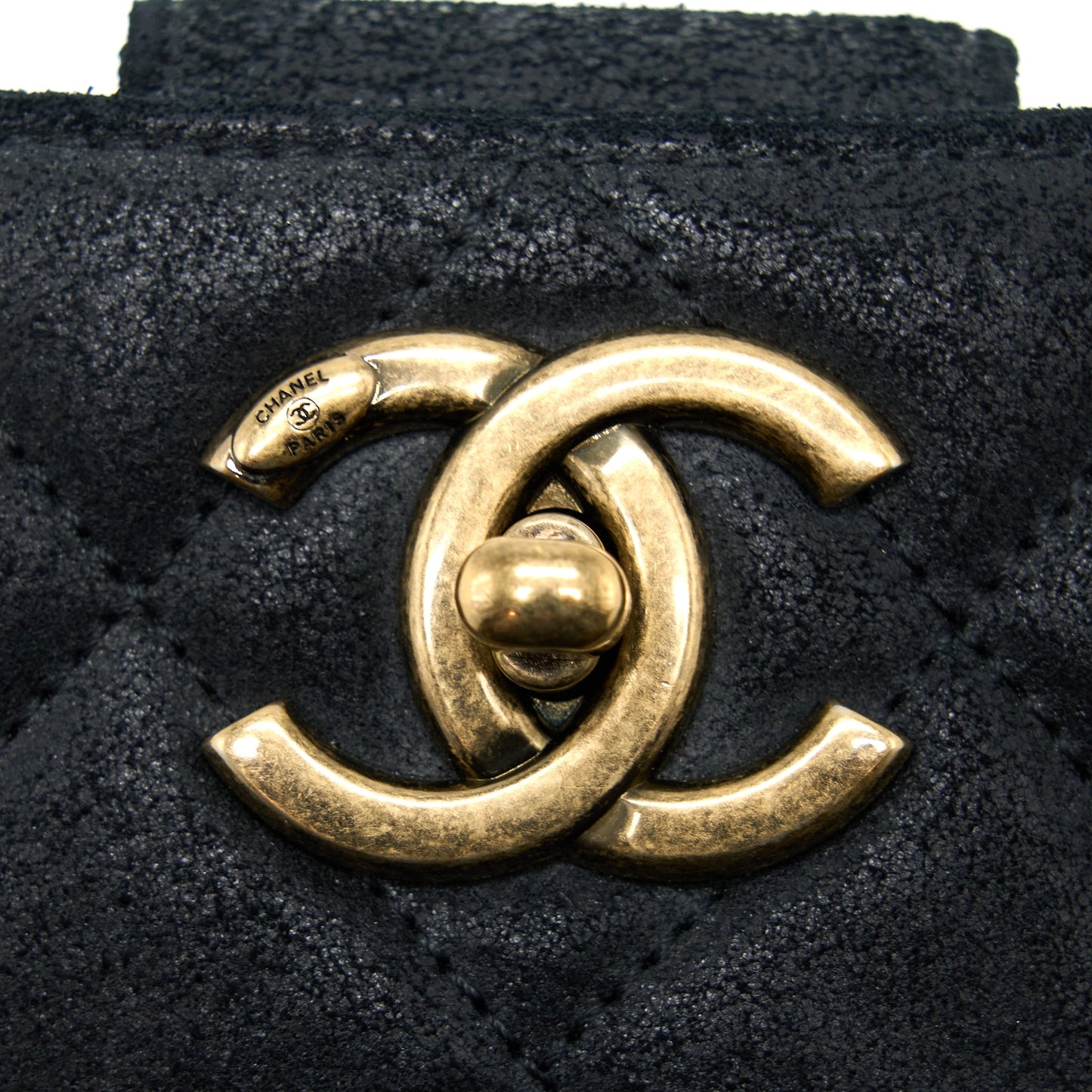 Chanel Tassel Hobo Bag Fringed Shiny Calfskin Black Brushed GHW