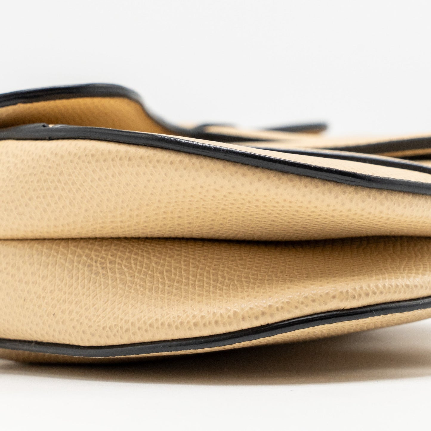 Dior Mini Saddle Bag Calfskin Beige GHW