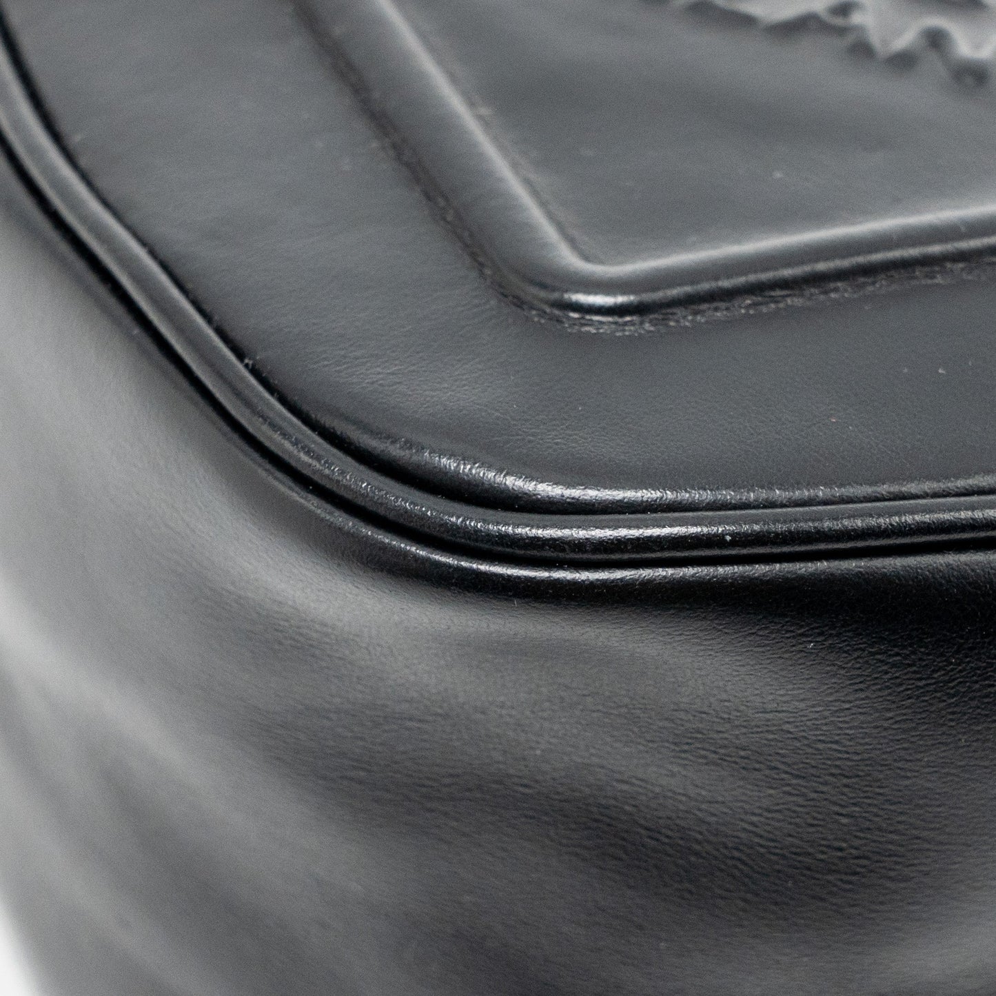 Prada triangle shoulder bag leather black SHW