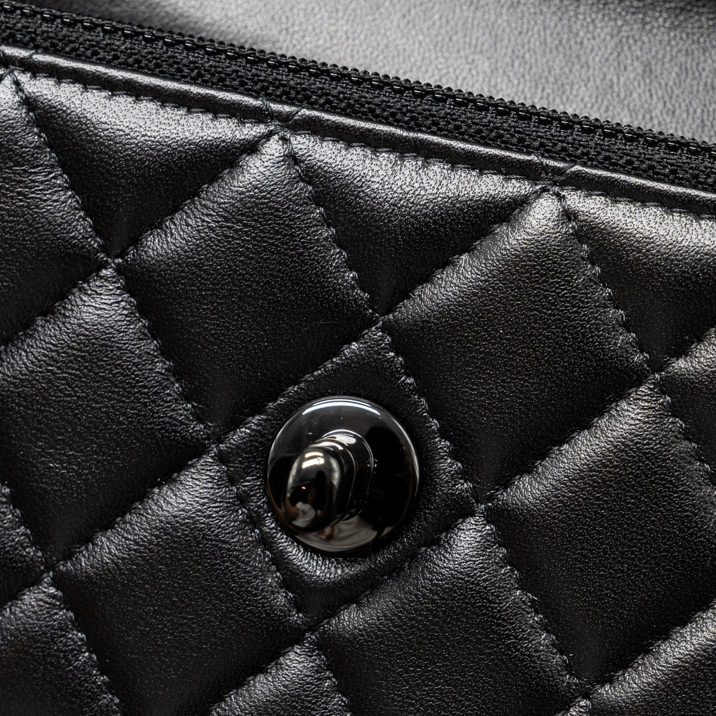 Chanel Trendy CC Wallet On Chain Lambskin Black With Black Hardware (Microchip)