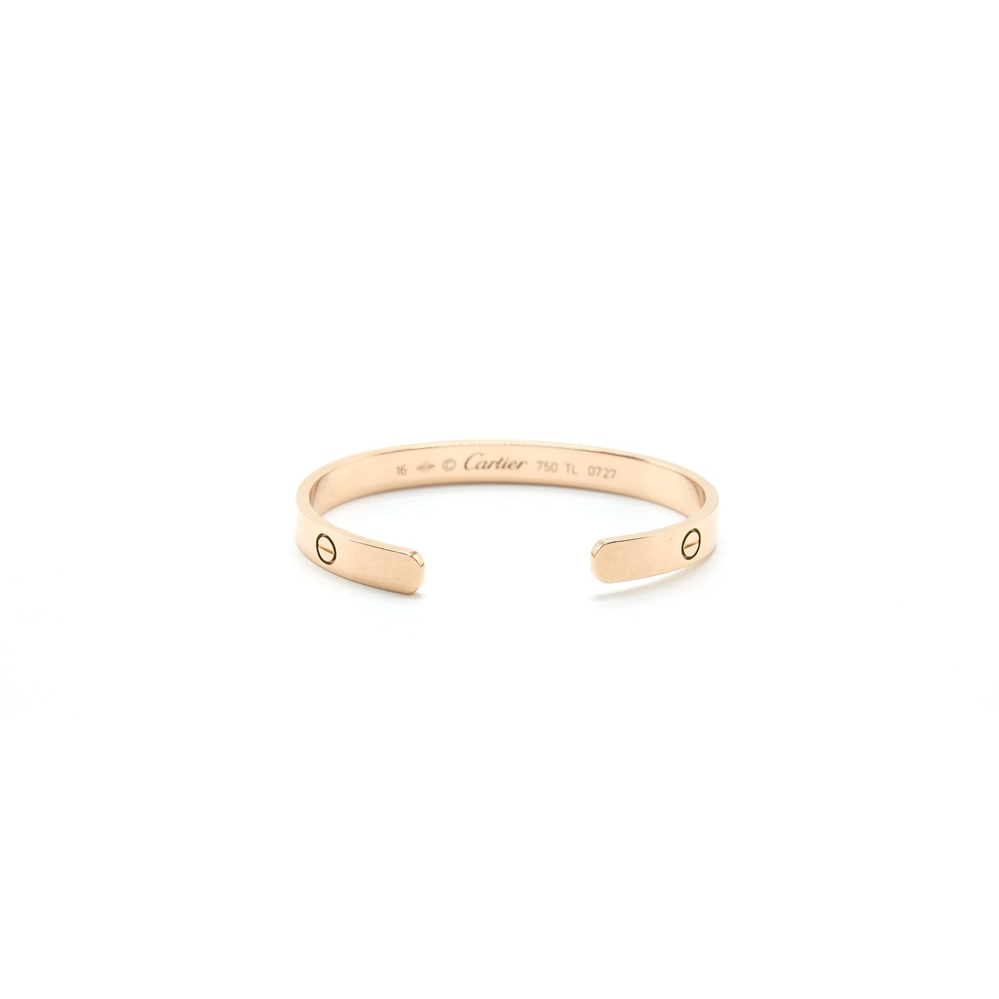Cartier Size 16 Love Bracelet Rose Gold